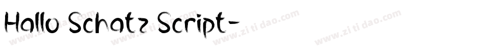 Hallo Schatz Script字体转换